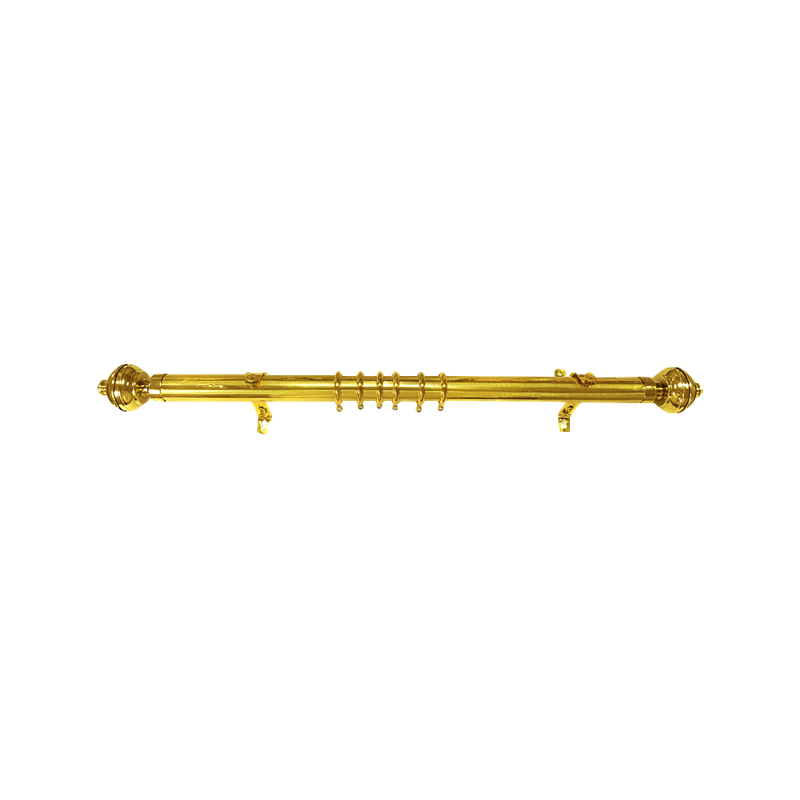 Varão de cortina com adesivo dourado