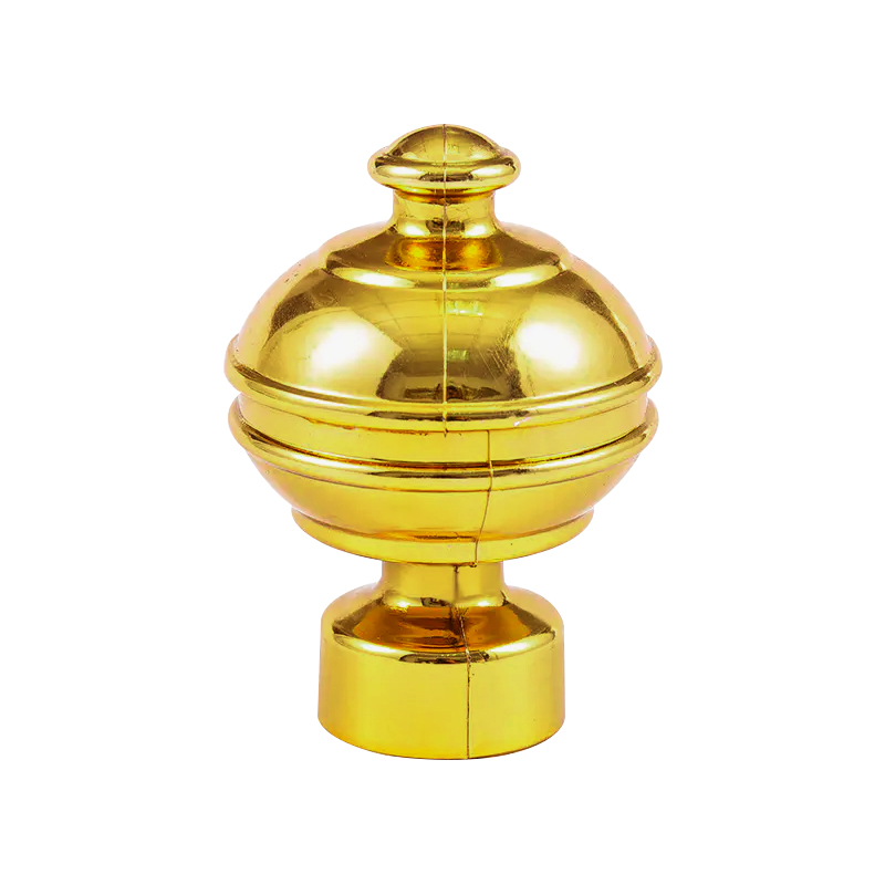 Varão de cortina com adesivo dourado