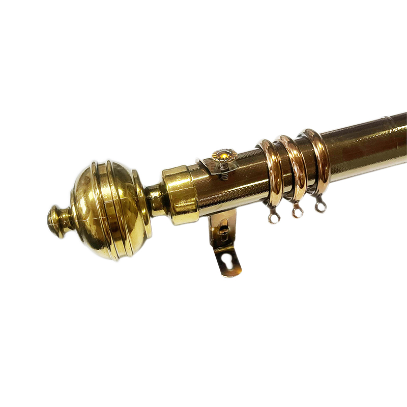 Varão de cortina com adesivo dourado de titânio
